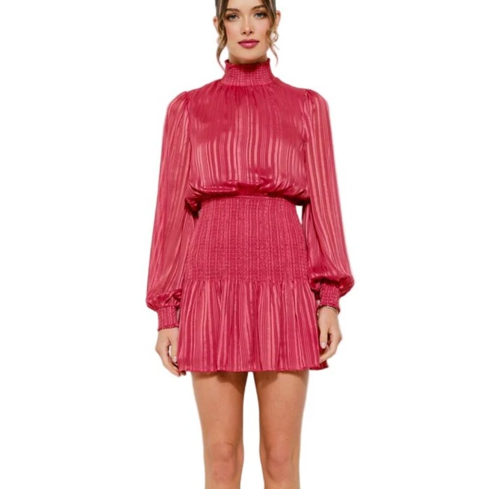 INA LUREX STRIPE MINI DRESS